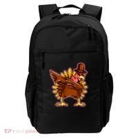 Funny Thanksgiving Dabbing Turkey Backpack thumb 0