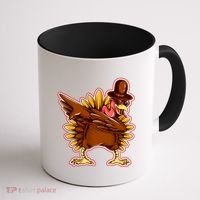 Funny Thanksgiving Dabbing Turkey Coffee Mug thumb 1