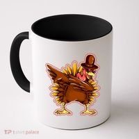 Funny Thanksgiving Dabbing Turkey Coffee Mug thumb 0