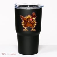 Funny Thanksgiving Dabbing Turkey Tumbler thumb 0