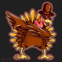 Funny Thanksgiving Dabbing Turkey Tumbler thumb 3