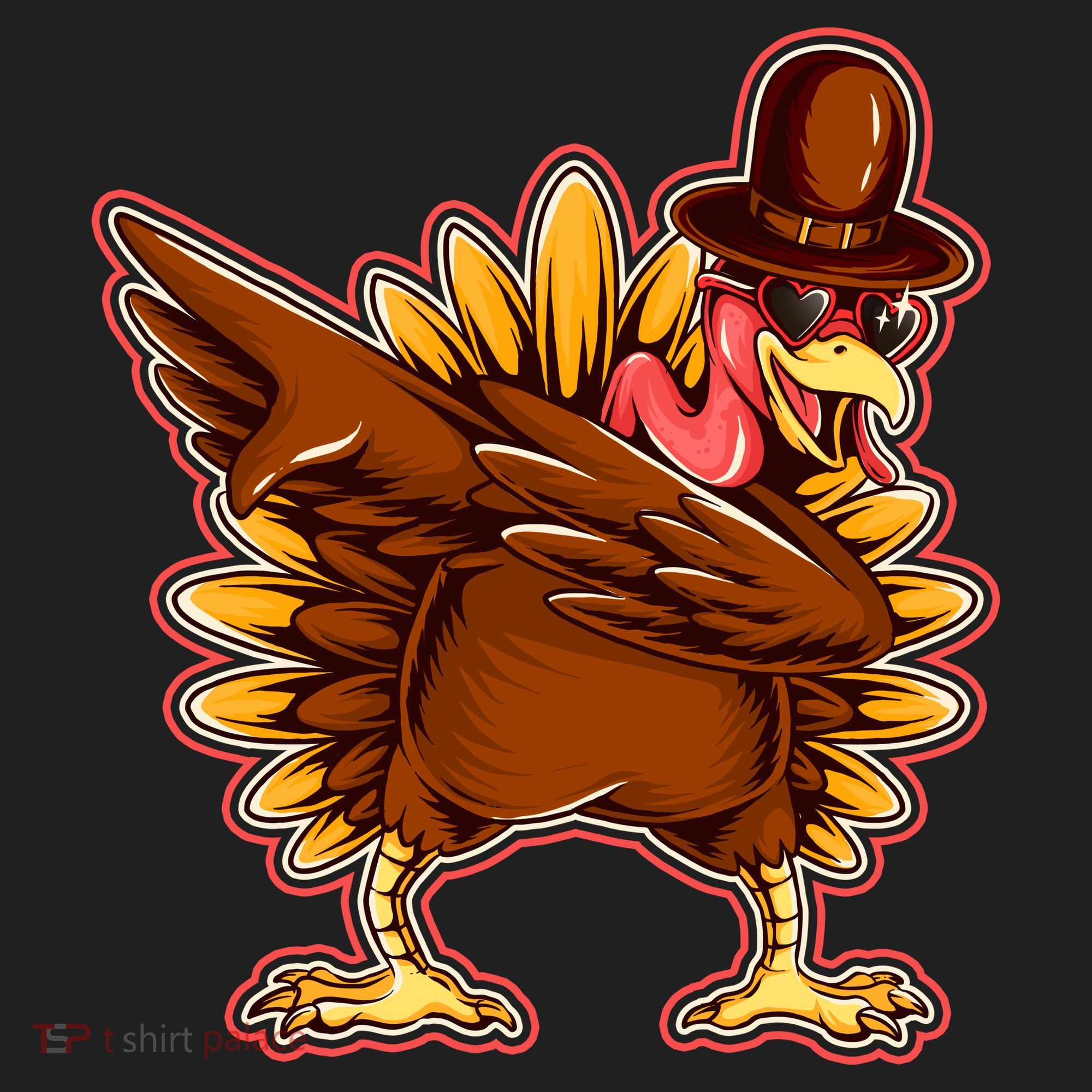 Funny Thanksgiving Dabbing Turkey Tumbler