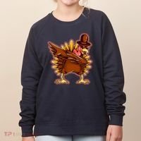 Funny Thanksgiving Dabbing Turkey Women's Sweatshirt thumb 0