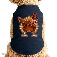 Funny Thanksgiving Dabbing Turkey Doggie Tank thumb 0