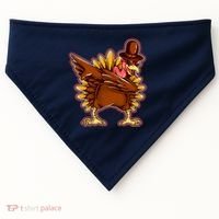 Funny Thanksgiving Dabbing Turkey USA-Made Doggie Bandana thumb 0