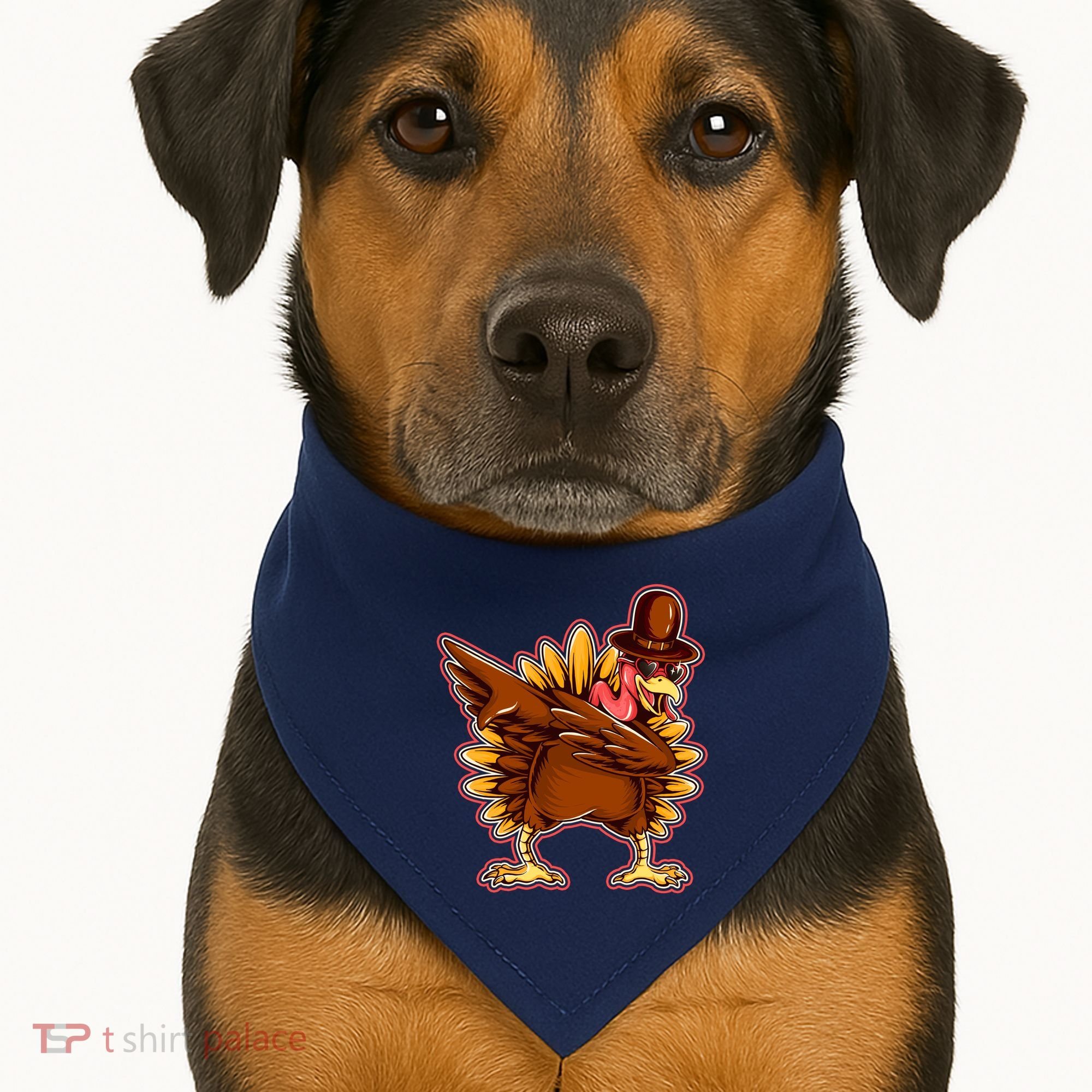 Funny Thanksgiving Dabbing Turkey USA-Made Doggie Bandana