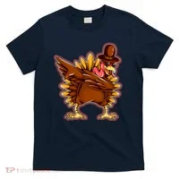 Funny Thanksgiving Dabbing Turkey T-Shirt thumb 0