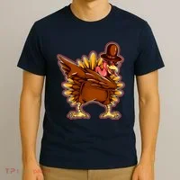 Funny Thanksgiving Dabbing Turkey T-Shirt thumb 3