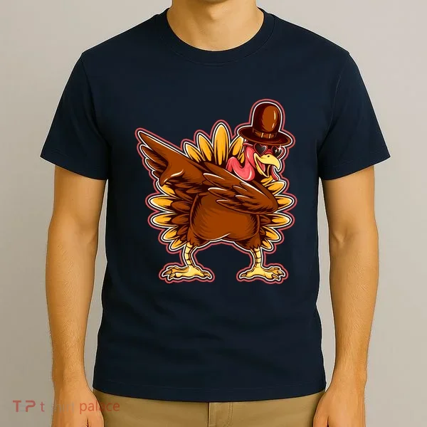 Funny Thanksgiving Dabbing Turkey T-Shirt