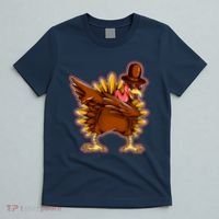 Funny Thanksgiving Dabbing Turkey T-Shirt thumb 5