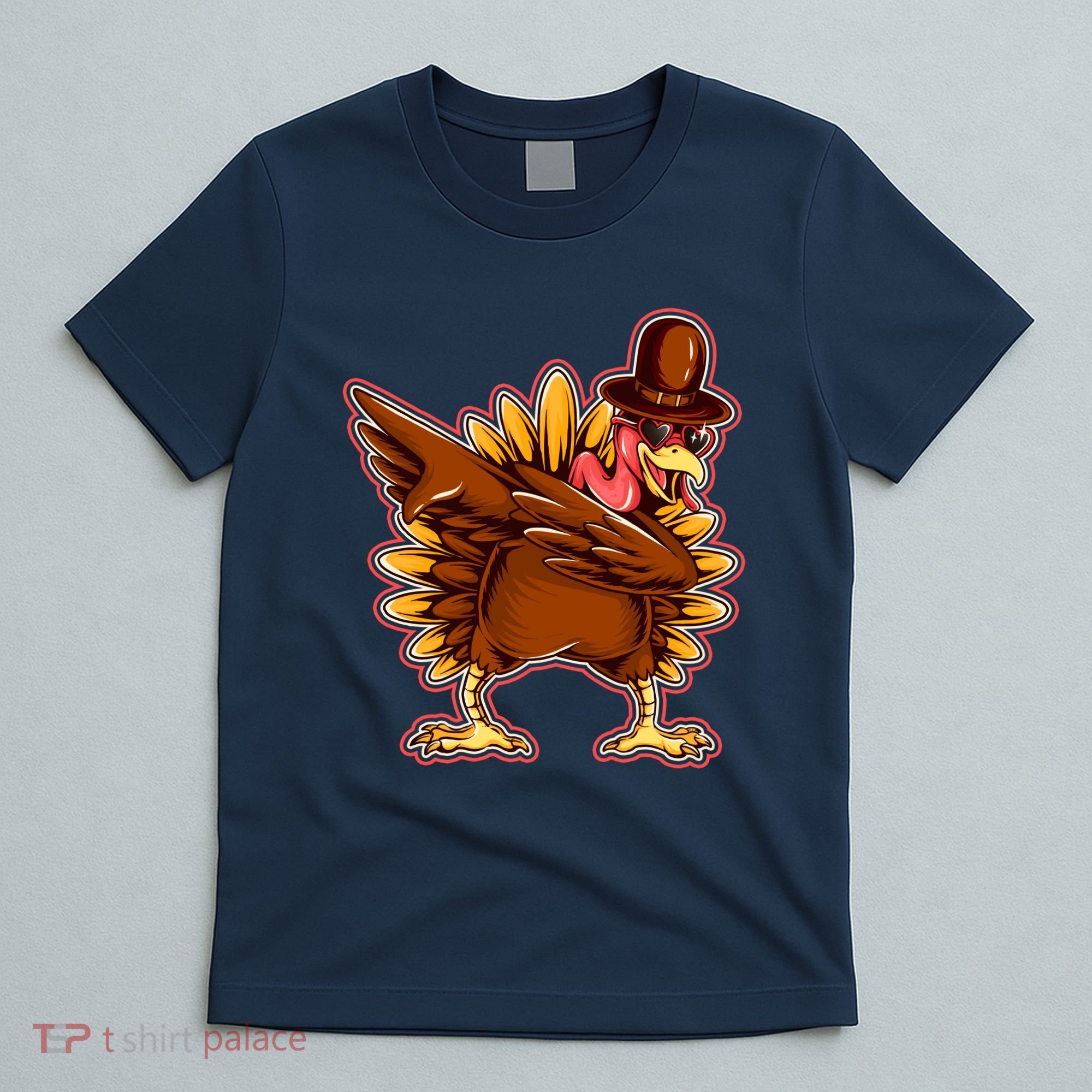 Funny Thanksgiving Dabbing Turkey T-Shirt
