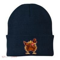 Funny Thanksgiving Dabbing Turkey Beanie thumb 0