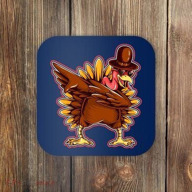 Funny Thanksgiving Dabbing Turkey Coaster