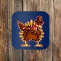 Funny Thanksgiving Dabbing Turkey Coaster thumb 0