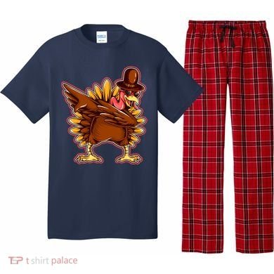 Funny Thanksgiving Dabbing Turkey Pajama Set