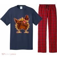 Funny Thanksgiving Dabbing Turkey Pajama Set thumb 0