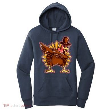 Funny Thanksgiving Dabbing Turkey Women's Hoodie