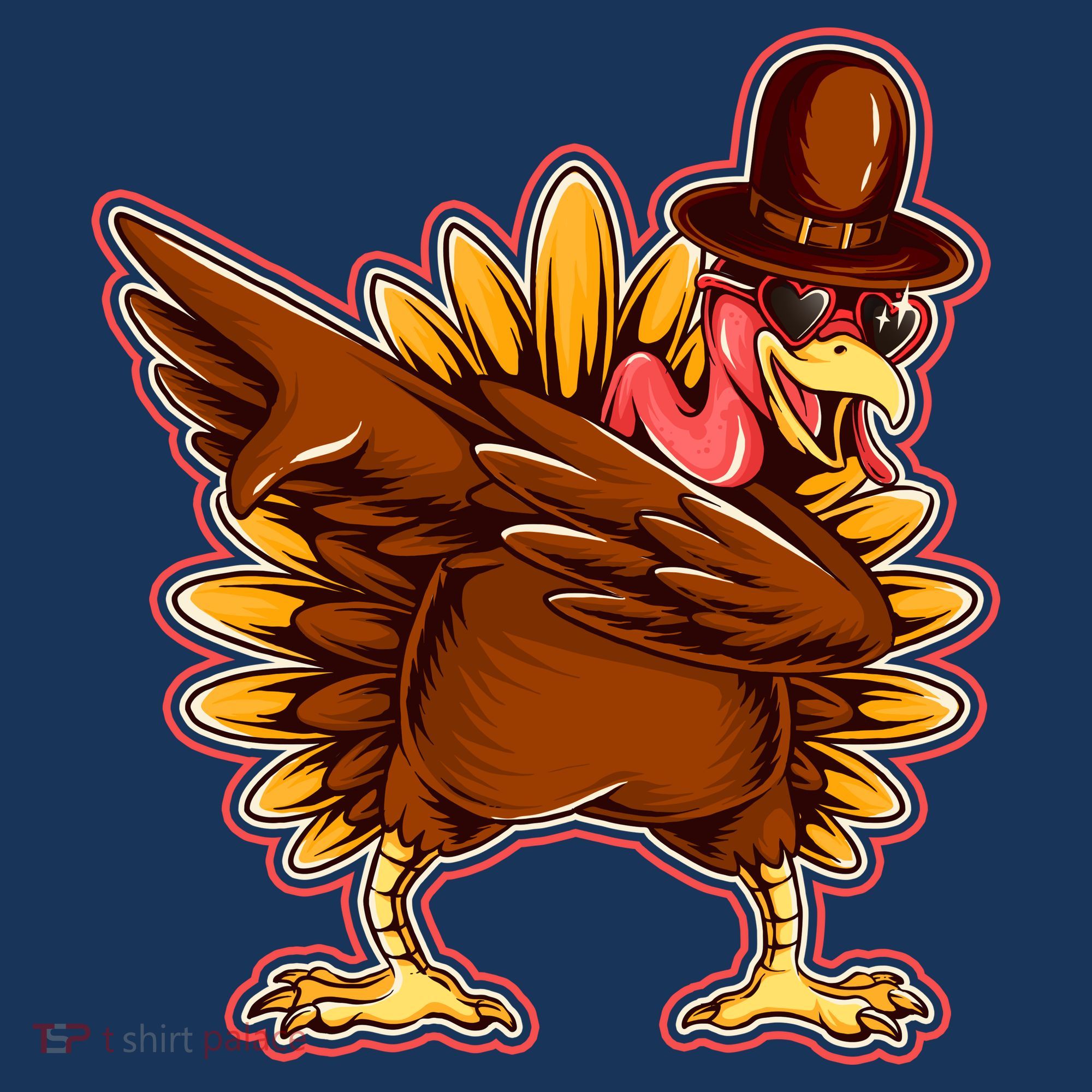 Funny Thanksgiving Dabbing Turkey Women's Hoodie