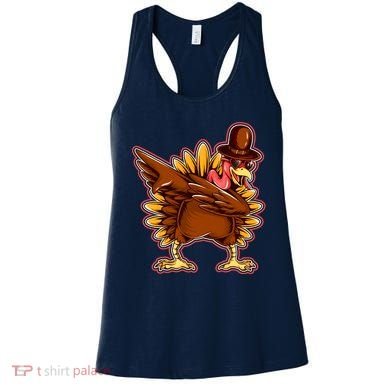 Funny Thanksgiving Dabbing Turkey Women's Tank Top