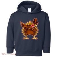 Funny Thanksgiving Dabbing Turkey Toddler Hoodie thumb 0