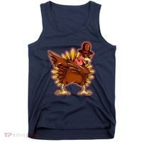Funny Thanksgiving Dabbing Turkey Tank Top thumb 0