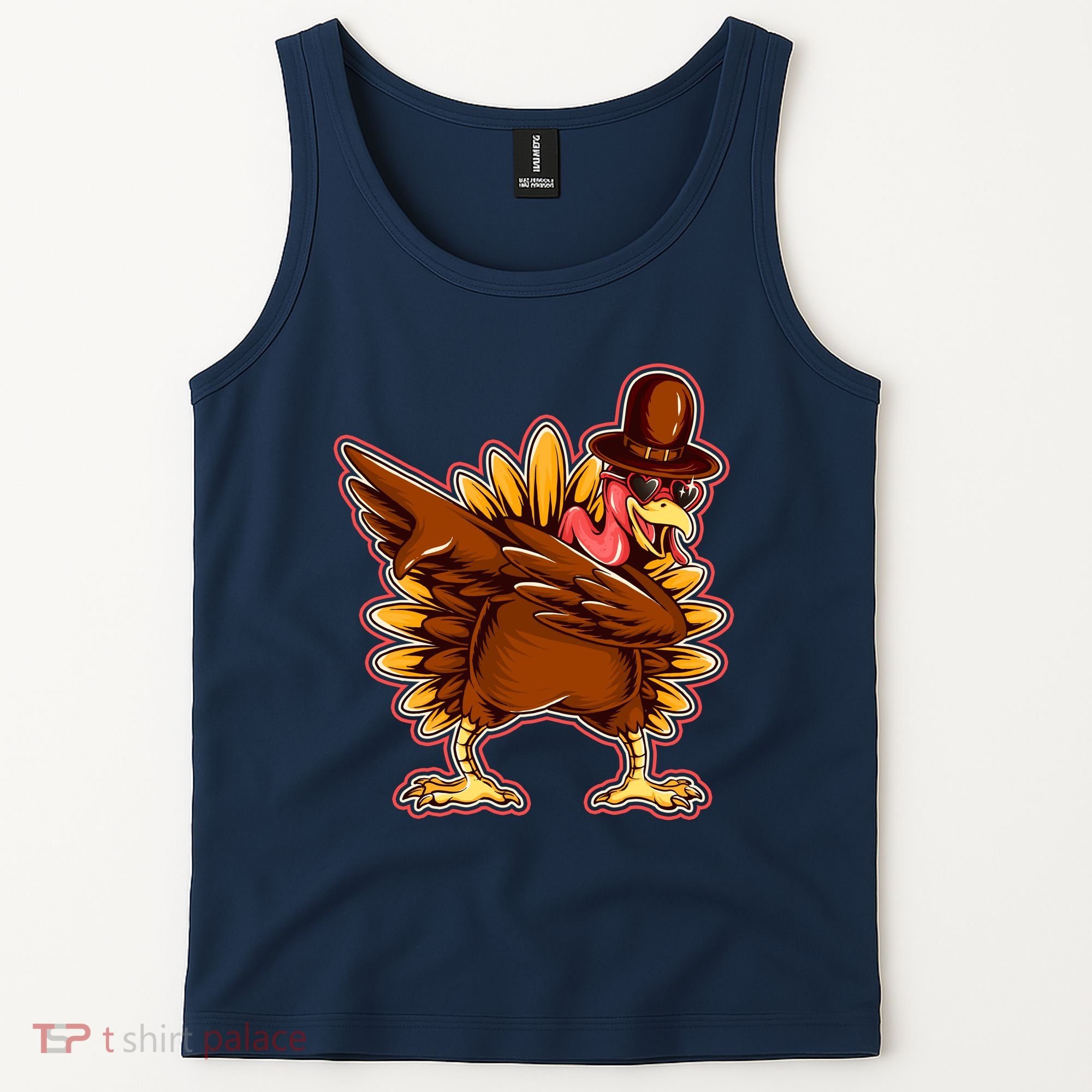Funny Thanksgiving Dabbing Turkey Tank Top