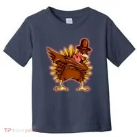 Funny Thanksgiving Dabbing Turkey Toddler T-Shirt thumb 0