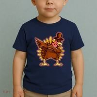Funny Thanksgiving Dabbing Turkey Toddler T-Shirt thumb 2