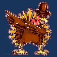 Funny Thanksgiving Dabbing Turkey Toddler T-Shirt thumb 4