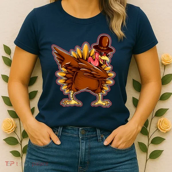 Funny Thanksgiving Dabbing Turkey Women's T-Shirt