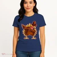 Funny Thanksgiving Dabbing Turkey Women's T-Shirt thumb 4