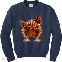 Funny Thanksgiving Dabbing Turkey Kids Sweatshirt thumb 0