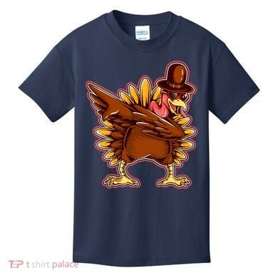 Funny Thanksgiving Dabbing Turkey Kids T-Shirt