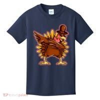 Funny Thanksgiving Dabbing Turkey Kids T-Shirt thumb 0