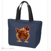 Funny Thanksgiving Dabbing Turkey Tote Bag thumb 3