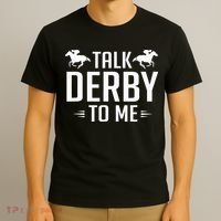 Funny Talk Derby To Me Horse Racing T-Shirt thumb 3