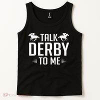 Funny Talk Derby To Me Horse Racing Tank Top thumb 2