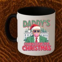 Funny Trump Daddys Home For Christmas 45 47 Trump Won Again Coffee Mug thumb 2