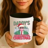 Funny Trump Daddys Home For Christmas 45 47 Trump Won Again Coffee Mug thumb 3