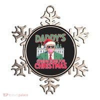Funny Trump Daddys Home For Christmas 45 47 Trump Won Again Ornament thumb 0
