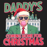 Funny Trump Daddys Home For Christmas 45 47 Trump Won Again Hat thumb 2