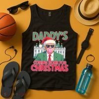 Funny Trump Daddys Home For Christmas 45 47 Trump Won Again Tank Top thumb 4