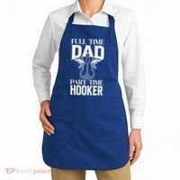 Full Time Dad Part Time Hooker Funny Fishing Dad Cool Gift Apron thumb 2