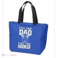 Full Time Dad Part Time Hooker Funny Fishing Dad Cool Gift Tote Bag thumb 3