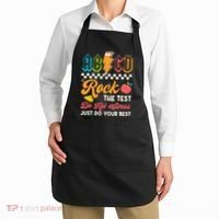 Funny Test Day Abcd Pen Rock The Test Motivational Students Apron thumb 2