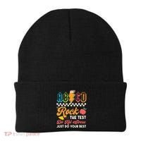 Funny Test Day Abcd Pen Rock The Test Motivational Students Beanie thumb 0