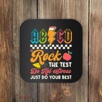 Funny Test Day Abcd Pen Rock The Test Motivational Students Coaster thumb 0