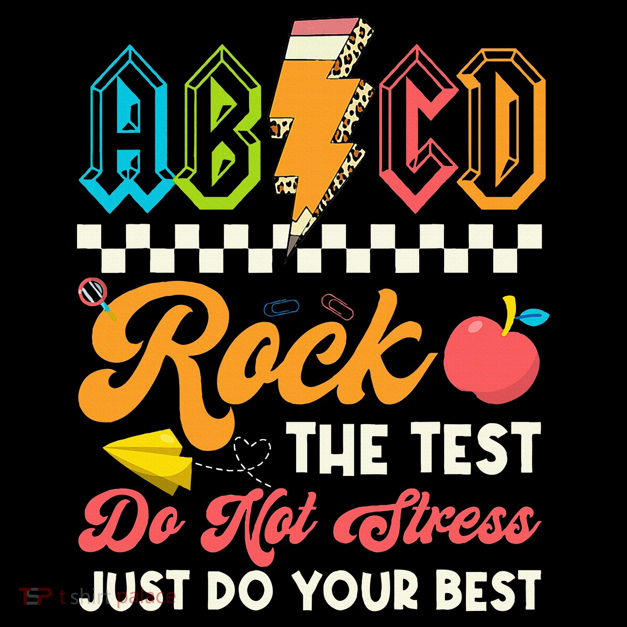 Funny Test Day Abcd Pen Rock The Test Motivational Students Mousepad