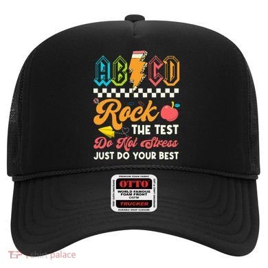 Funny Test Day Abcd Pen Rock The Test Motivational Students Hat