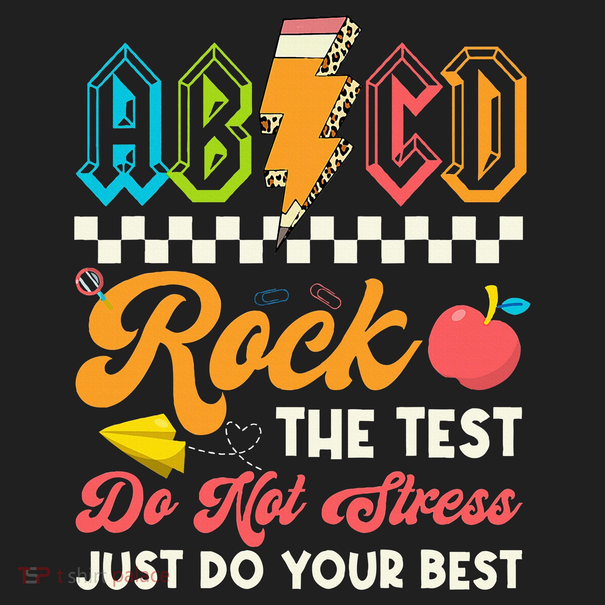 Funny Test Day Abcd Pen Rock The Test Motivational Students Hat